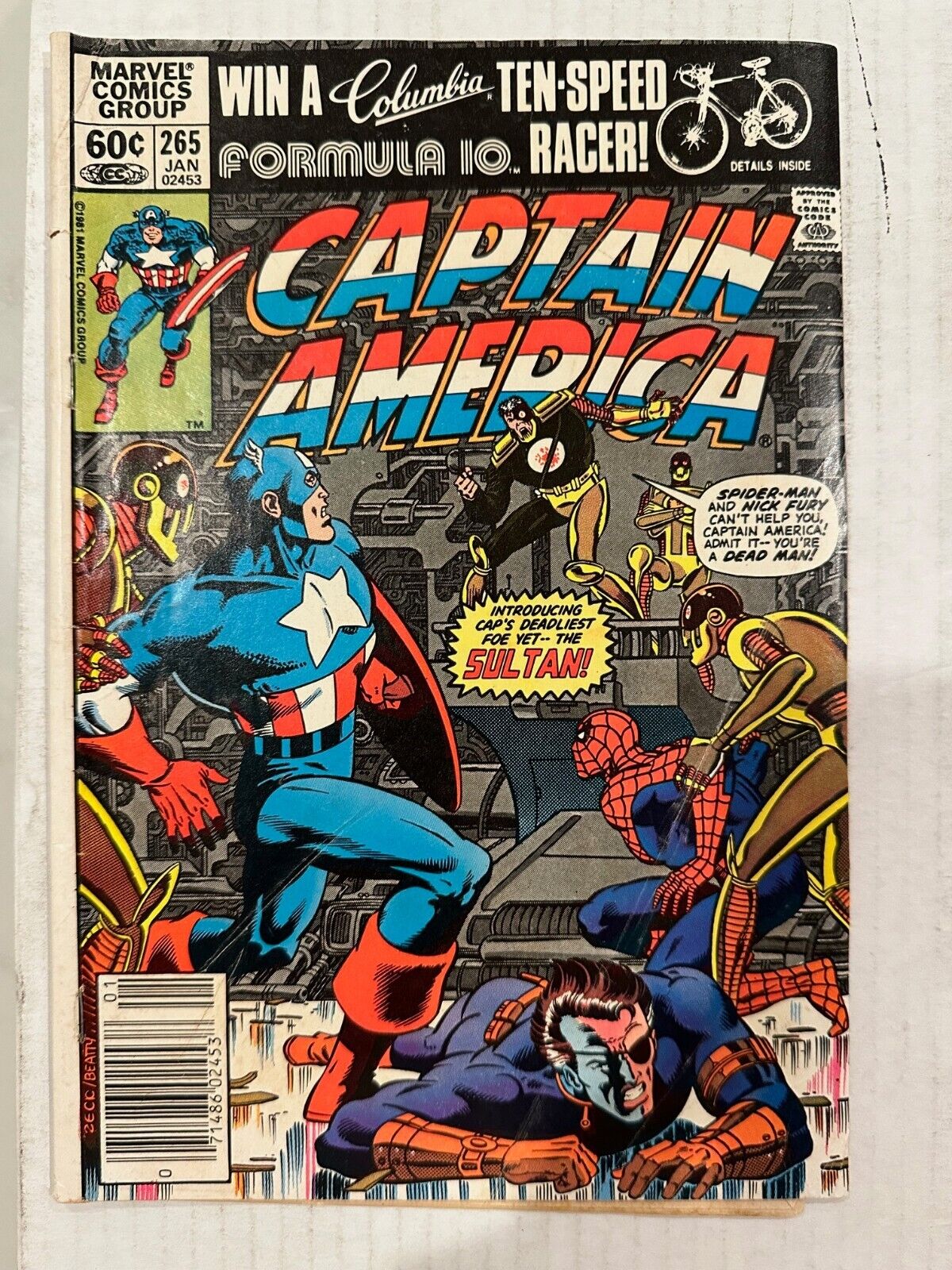 Captain America #265  Comic Book  1st App Sultan & Biotrons