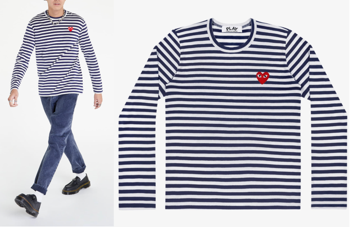 COMME DES GARÇONS PLAY RED HEART T-SHIRT LONG SLEEVE TEE