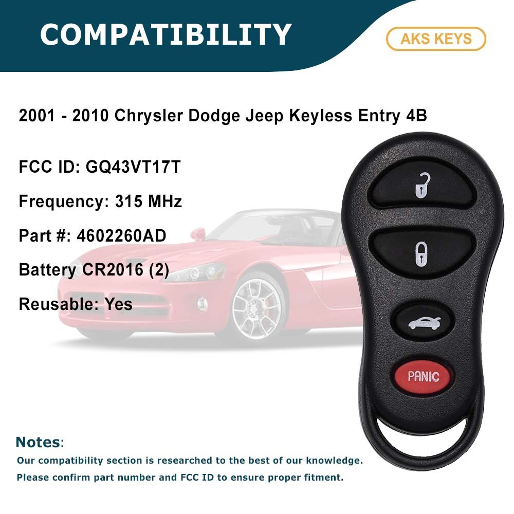 Keylessbest Replacement for 2003 2004 2005 2006