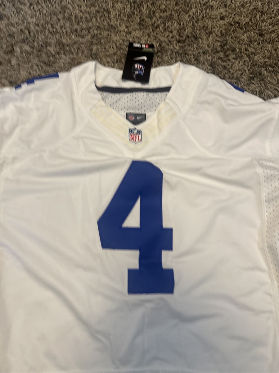 Dak Prescott #4 Dallas Cowboys NFL Nike White Onfield Game Jersey