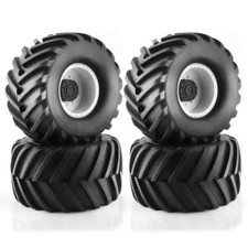 Rc 110 Monster Truck Wheels Tires 133mm 4pcs Set -white-