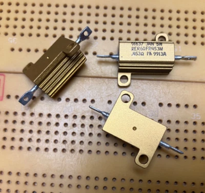 0.453 Ohm R453 5W 1% Vishay RER60 Aluminium Clad Wirewound Resistor High Power - Image 1 of 3