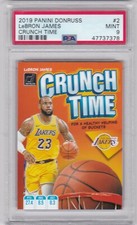 2019-20 Donruss Crunch Time #2 Lebron James PSA 9 Mint Lakers Free Shipping!
