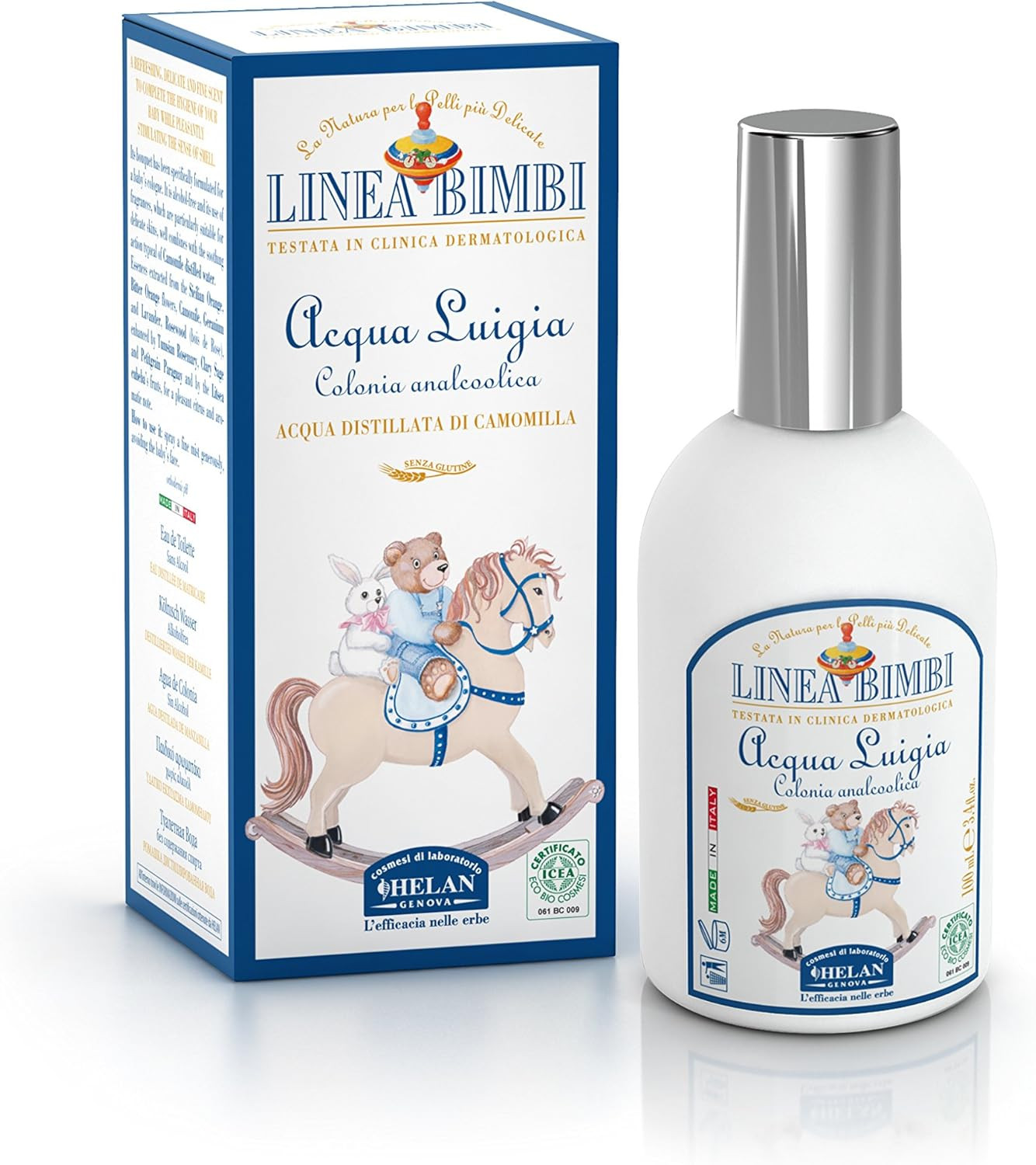 Helan Linea Bimbi Bio - Cologne for Babies, Acqua Luigia Baby Cologne Spray