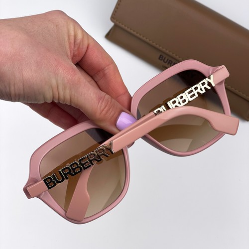 Burberry Women Sunglasses Pink Brown Gradient Oversized Square BE4389 406113 NEW - Picture 11 of 12