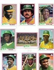 (25) Sharp 1978 Oakland A's. All Different. Next Day Shipping. Sale : $14.95