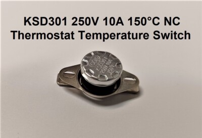 KSD301 250V 10A 150°C Thermostat Temperature Switch, Ship from California New