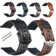 Retro Watch Band Universal 18mm 20mm 22mm 24 26mm Genuine Leather Strap Bracelet
