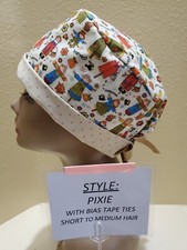 Scarecrows Pixie Skull Women's Surgical Scrub Hat/Cap Handmade