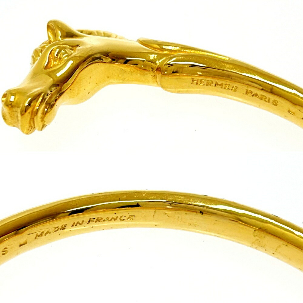 HERMES Cheval Horse Bangle Gold Accessory Bracelet | eBay