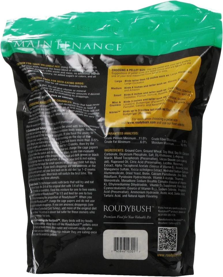 RoudyBush Daily Maintenance Bird Food, Small, 10-Pound - Image 2 of 4