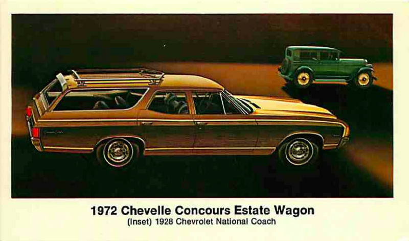 Adv Postcard 1972 Chevrolet Chevelle Concours Estate Wagon | eBay