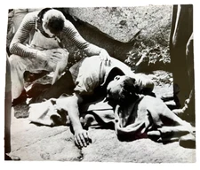 Vintage 1955 AP Wire Black & White Glossy Photo Biddeford Maine Boy Drowed