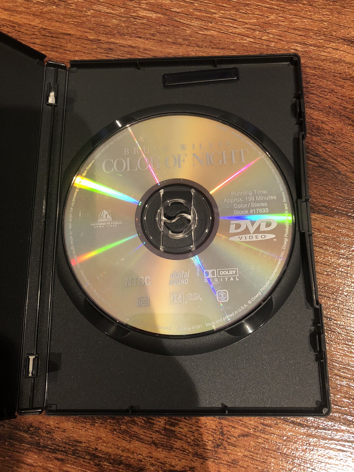 Color of Night (DVD, 1994) BRUCE WILLIS/ JANE MARCH NUDITY 717951003430