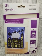 CCH2 Crafters Companion Christmas Over Rooftops 3D Embossing Folder Stencils