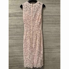 Dolce & Gabbana Pink Floral Lace Sleeveless Dress Women's Size 36 Used