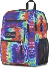 NEW JanSport Big Student Backpack, Red/Multi Hippie Days