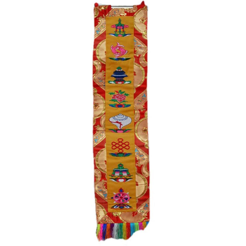 1pc eight auspicious buddha banners tibetan style temple hall decoration