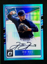 2017 Donruss Optic #168 Rio Ruiz Rated Rookie Autograph Sky Blue SP #/125 