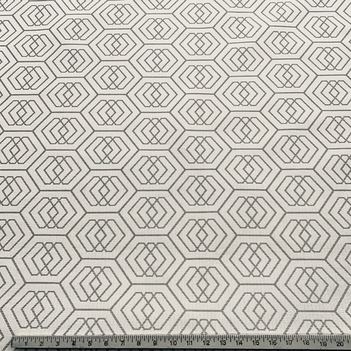 THOM FILICIA KRAVET 32824 GEOMETRIC UPHOLSTERY FABRIC FISCOE / STEEL BY THE YARD - Afbeelding 3 van 3