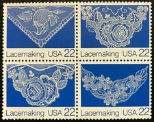 1987 2351-54 - 22 - Lacemaking - Block Of 4 - Mint Nh