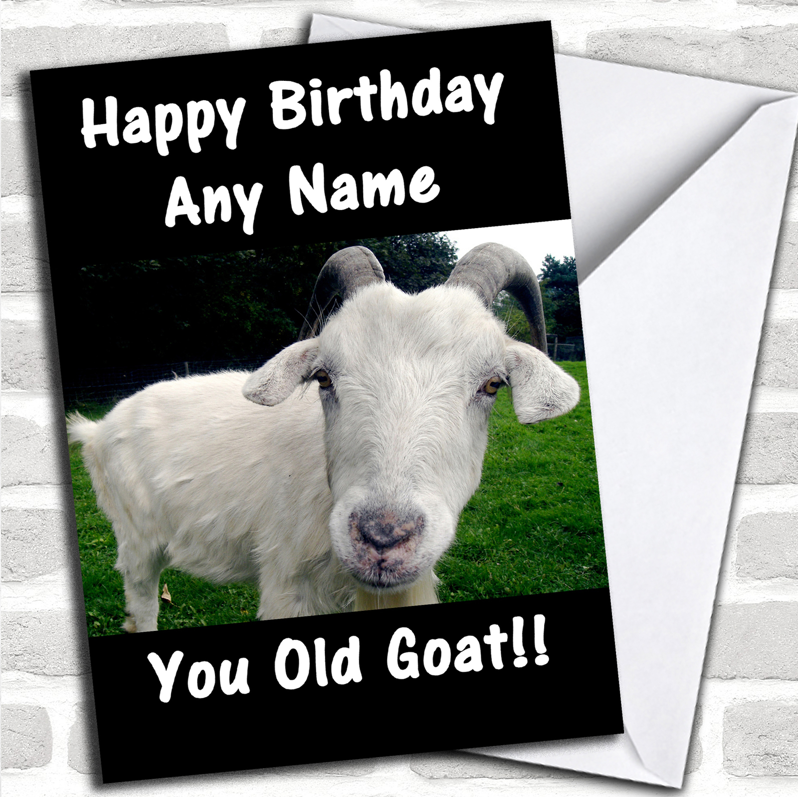 Goat Funny Old Age Joke Personalized Birthday Card For Sale Online