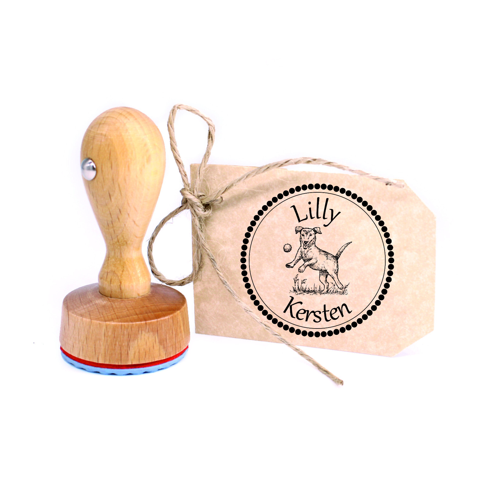 Kinderstempel Stempel für Kinder Holzstempel mit persönlichem Namen Motiv Ø 24mm