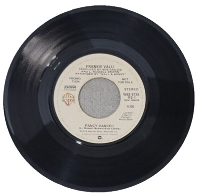 Frankie Valli - Fancy Dancer 45 RPM Record Promo 1978