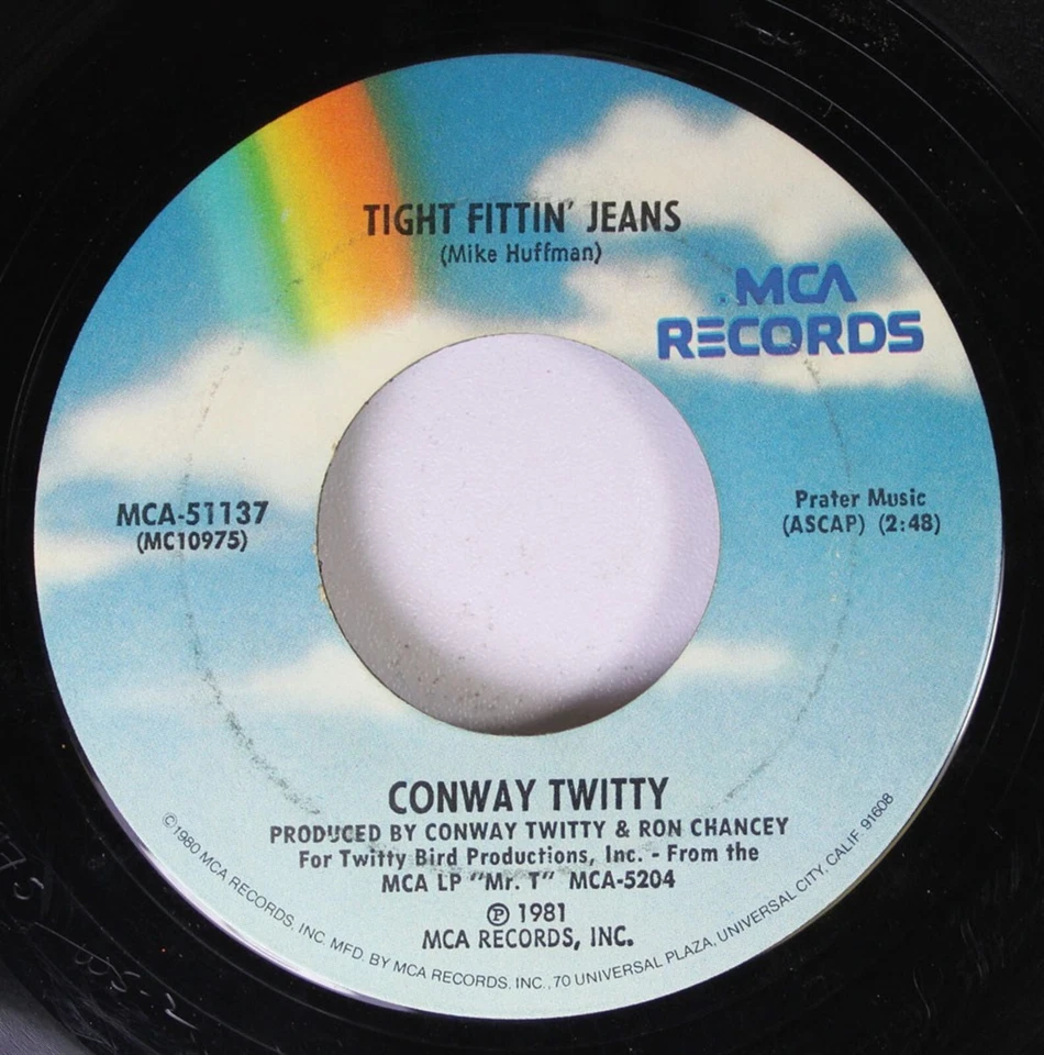 Country 45 Conway Twitty - I Made You A Woman / Tight Fittin' Jeans On Mca - Image 2 of 2