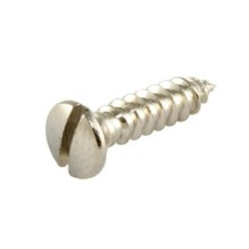 NEW - Pickguard Screws 20 , Slot Head, 4 x 1/2" - NICKEL