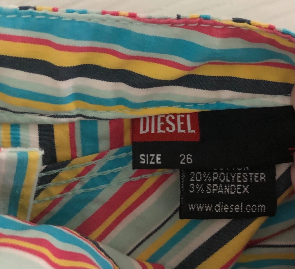 Falda lápiz DIESEL multicolor a rayas - Talla 26 - ¡Perfecta para el verano! Foto 2 de 4