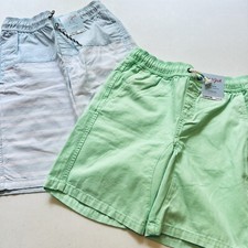 Lot 2 Pair Boy's Shorts Cat  Jack Blue Green Size Bottom 12/14