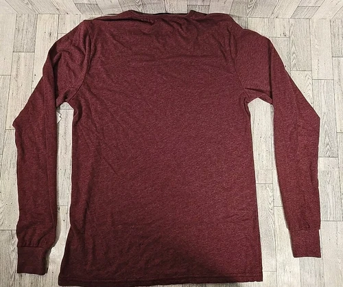 Kinetix Shirt SMALL Mens Casual Luxury Long Sleeve Maroon Heathered Cotton NEW image 2