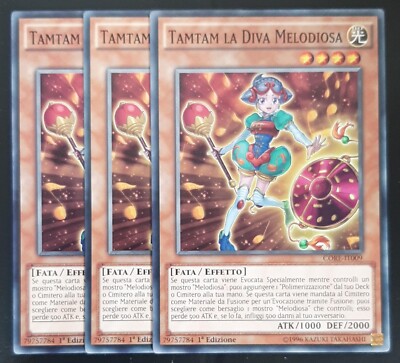 Spielset 3X: TAMTAM LA DIVA MELODIOSA auf Italienisch CORE-IT009 Common YUGIOH