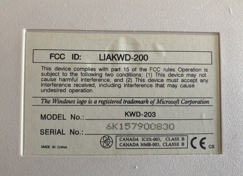 Vintage Wired PC Computer Keyboard ALTEC Model KWD-203 5-PIN Greek QWERTY - Photo 4/4