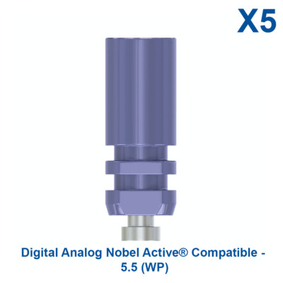 5x Dental CAD/CAM Lab Titanium Digital Analog N0bel Active Compatible 5.5(WP)