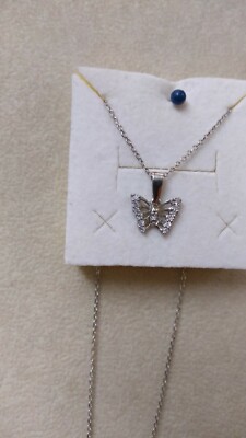 925 Silver Butterfly Pendant Necklace 