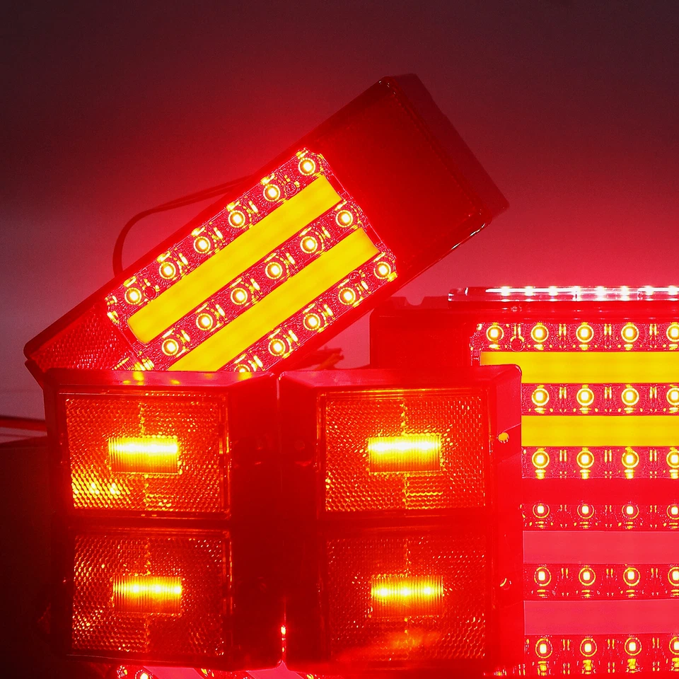 USA Rear Trailer Truck Turn Brake Light Set with Side Lights kits 12v New US Foto 4 de 4