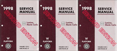 1998 Lumina Monte Carlo Werkstatthandbuch -Endausgabe- 3 Band Set Chevy Service