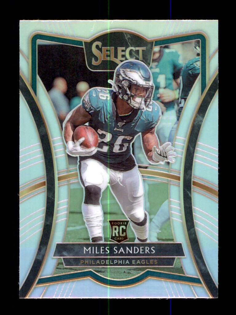 2019 SELECT #102 MILES SANDERS PREMIER LEVEL ROOKIE RC SILVER PRIZM EAGLES