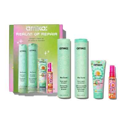 amika: REALM OF REPAIR Strength + Repair 4pc SET NIB $63 RETAIL