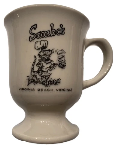 1974 SAMBO'S RESTAURANT WARE COFFEE MUG SHENANGO CHINA TIGER, VIRGINIA BEACH, VA