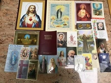 Lot of 25 Religious Christ Items, Pictures, Figurines Christianity -Prayer Cards