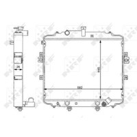 KüHler WasserküHler Passend FüR Hyundai H100 Pritsche/Fahrgestell HR 2.5 Tci