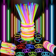 400 Pieces GLOW STICK Party Pack 400 Glow Bracelets Connectors Multi Color Glow