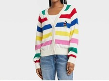 Disney Mickey Mouse 100th Anniversary Multi-color Striped Cardigan