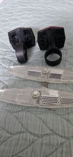 REFLECTOR SET BIKE BICYCLE RED WHITE SAFETY WHEEL REFLECTORS sunlite Cateye - 第 3/9 張圖片