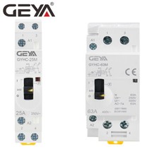 GEYA 2P AC Manual/Auto Contactor 16/20/25/40/63A 2NO/2NC 220V Control Household