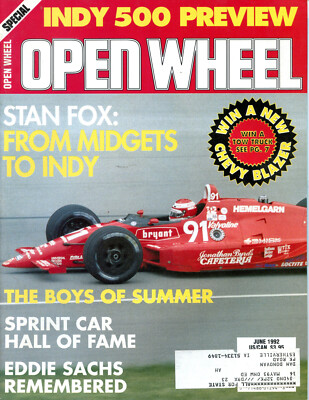 Open Wheel Magazine June 1992 '' Stan Fox: From Midgets to Indy ''   Box 602
