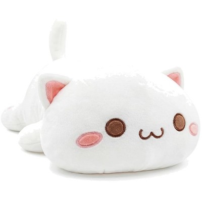 White Cat Stuffed Animal - Soft Plush Pillow